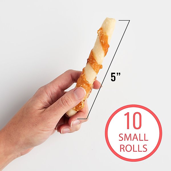 Show full view: Good 'n' Fun Long-Lasting Small Rolls Venison Rawhide Chew Dog Treats, 10 count slide 4 of 10