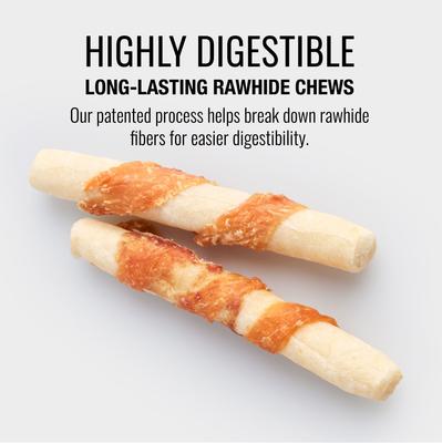 Show full view: Good 'n' Fun Good 'n' Fit Highly Digestible Rawhide Rolls Small Venison Flavor Dog Chew, 10 count slide 5 of 10