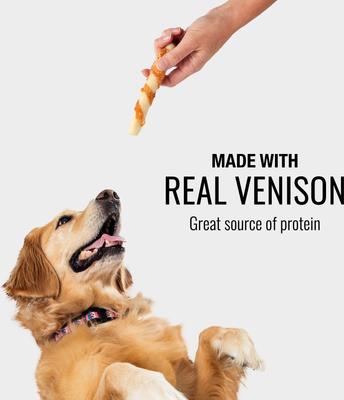 Show full view: Good 'n' Fun Good 'n' Fit Highly Digestible Rawhide Rolls Small Venison Flavor Dog Chew, 10 count slide 7 of 10