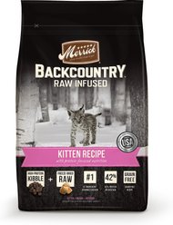 Merrick Backcountry Raw Infused Kitten Recipe Grain-Free Dry Cat Food, 6-lb bag