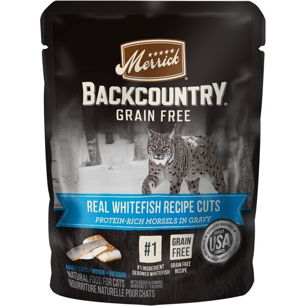 MERRICK Backcountry Grain-Free Morsels in Gravy Real Whitefish Recipe ...