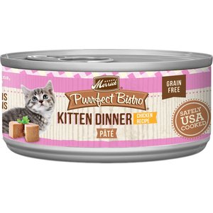 Merrick Purrfect Bistro Kitten Dinner Grain-Free Canned Cat Food, 5.5-oz, case of 24