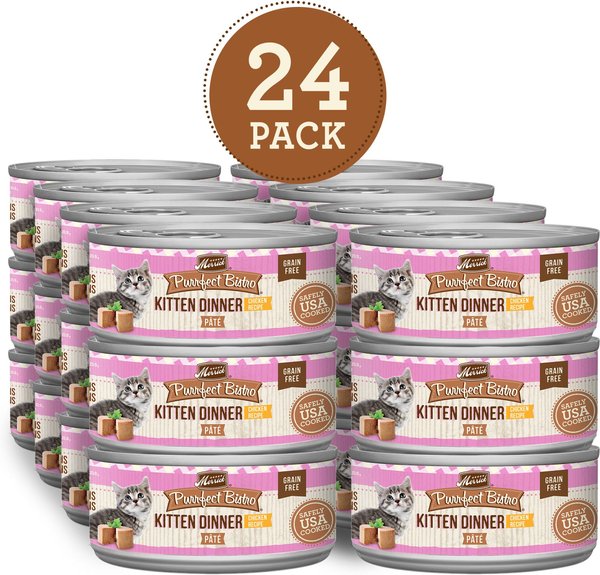 MERRICK Purrfect Bistro Kitten Dinner Grain Free Canned Cat Food 5.5 oz case of 24 Chewy