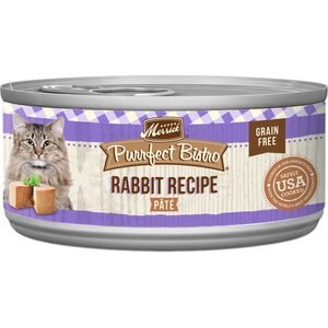 Merrick Purrfect Bistro Rabbit Pate Grain-Free Canned Cat Food, 3-oz, case of 24
