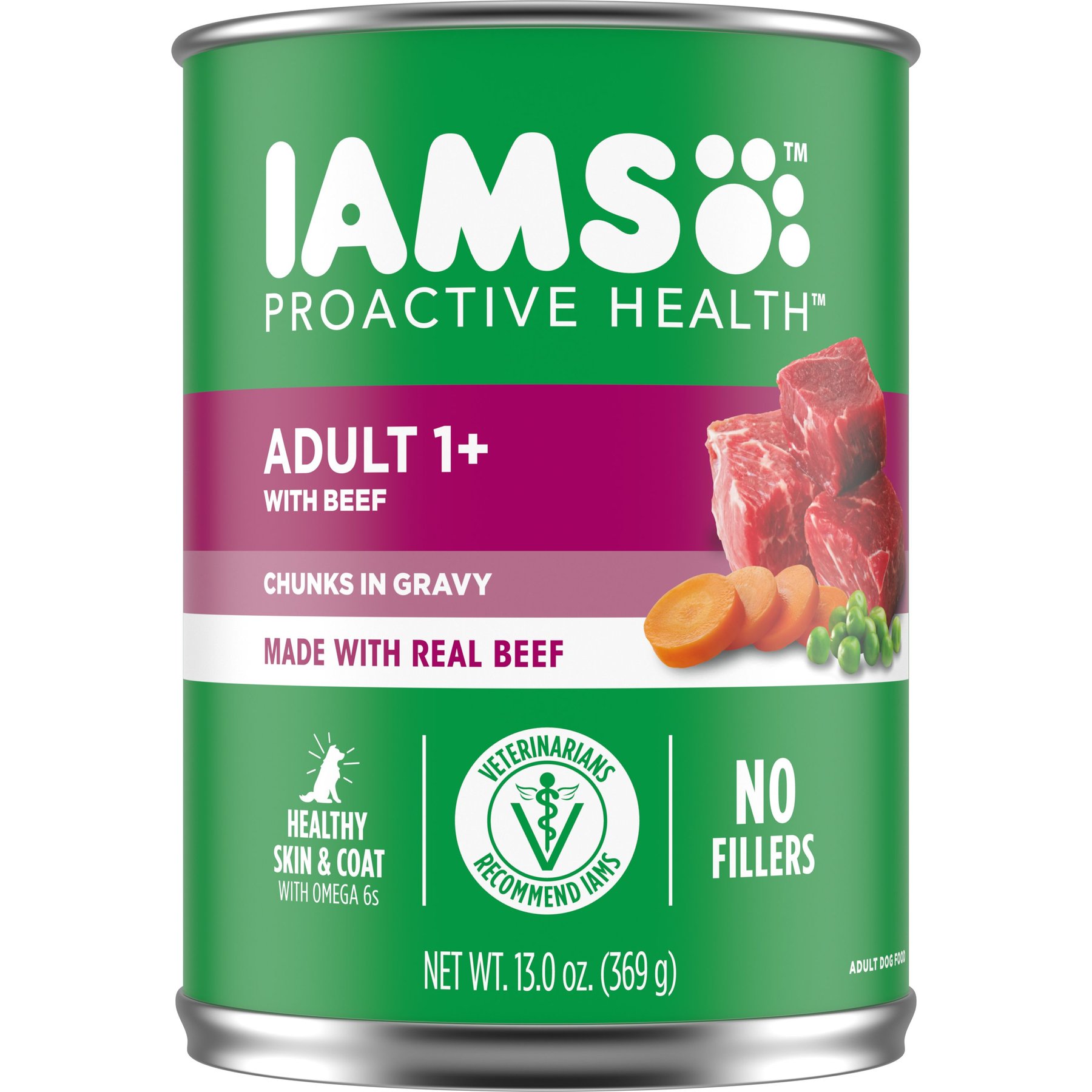 Iams Proactive Health Beef Chunks in Gravy Canned Wet Dog Food