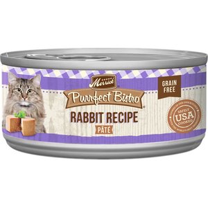 Merrick Purrfect Bistro Rabbit Pate Grain-Free Canned Cat Food, 5.5-oz, case of 24