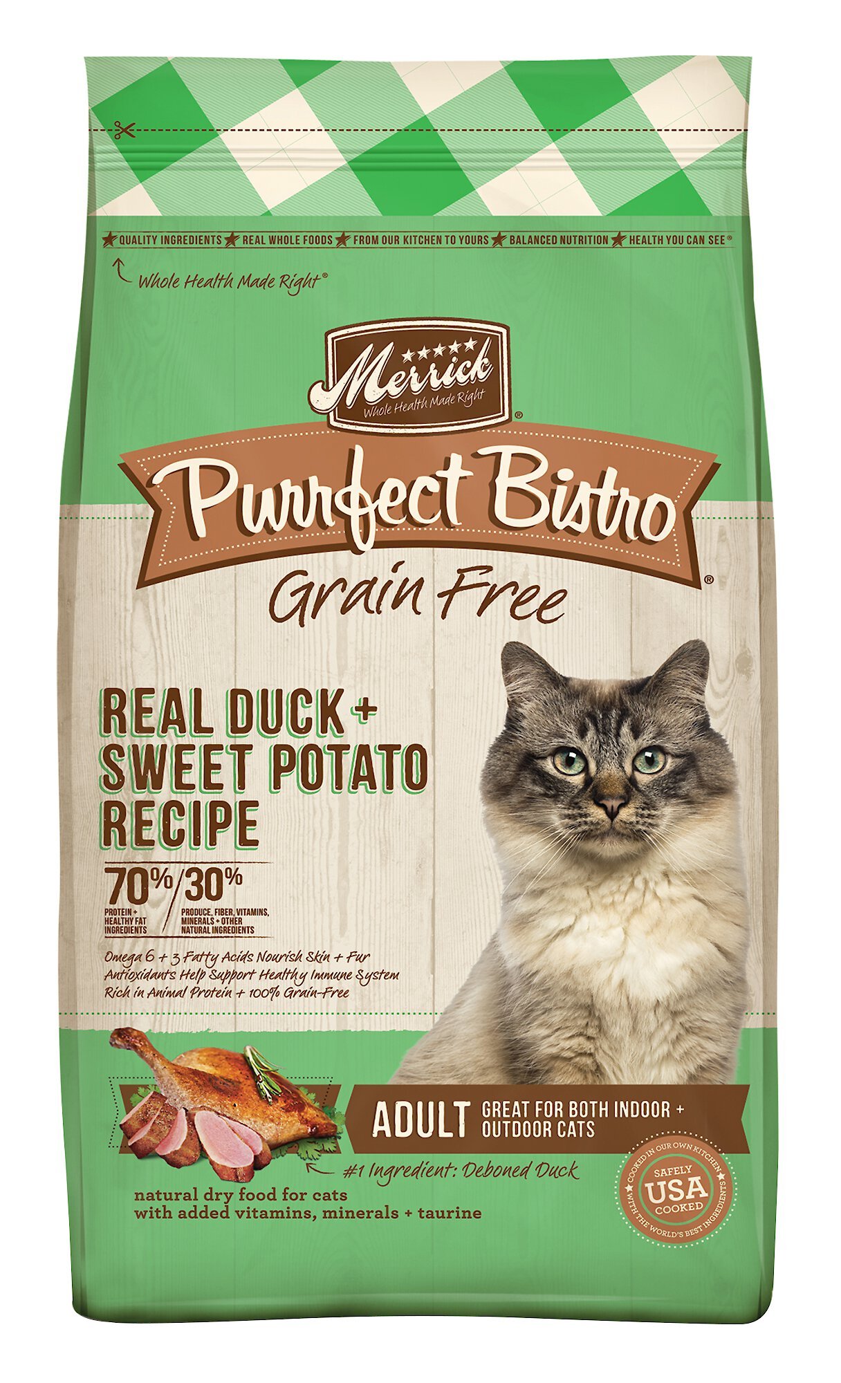 MERRICK Purrfect Bistro Grain Free Real Duck Sweet Potato Recipe Adult Dry Cat Food reviews Chewy