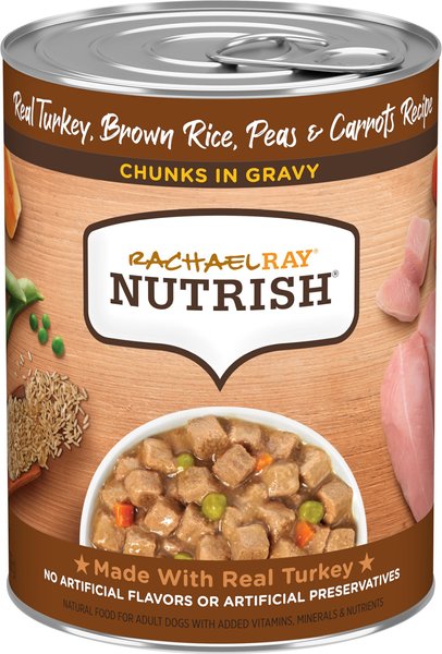 RACHAEL RAY NUTRISH Turkey Brown Rice Peas Carrots Chunks in