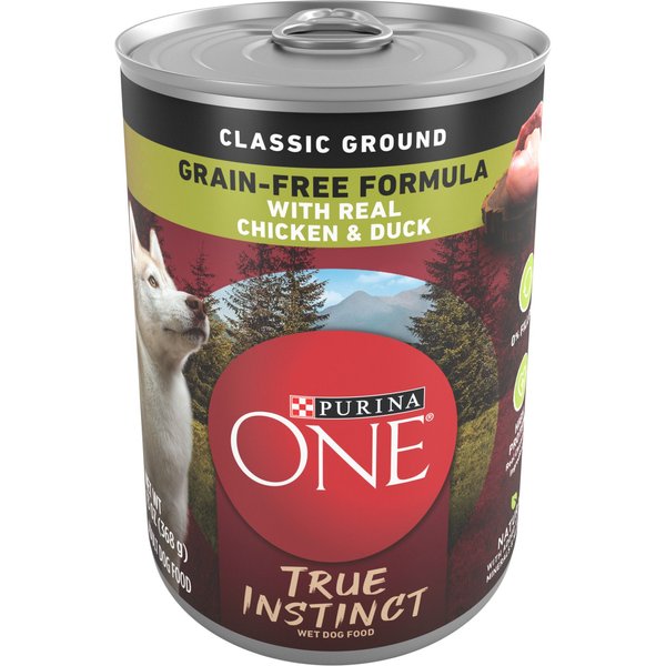 Purina ONE SmartBlend Grain-Free True Instinct Classic Ground with Real Chicken & Duck Canned Dog Food