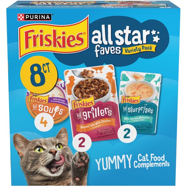 Friskies Poultry Favorites Variety Pack Lickable Gravy Cat Food Complement