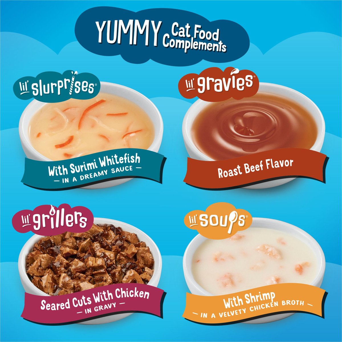 Friskies Lil' Gravies Variety Pack Cat Food Complement