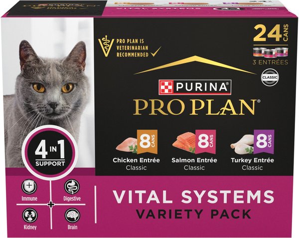 Purina Pro Plan Vital Systems Chicken, Turkey & Salmon Entrée Variety 