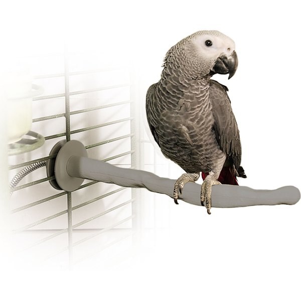 K&H PET PRODUCTS ThermoPerch Heated Bird Perch Gray, Medium