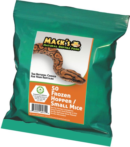 MACK'S NATURAL REPTILE FOOD Hopper Mice Frozen Reptile Food, 50 count ...