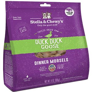 Stella & Chewy's Duck Duck Goose Dinner Morsels Freeze-Dried Raw Cat Food, 8-oz bag