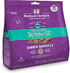 Stella & Chewy's Sea-licious Salmon & Cod Dinner Morsels Freeze-Dried Raw Cat Food, 3.5-oz bag