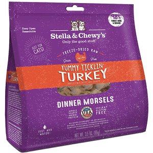 Stella & Chewy's Tummy Ticklin' Turkey Dinner Morsels Freeze-Dried Raw Cat Food, 3.5-oz bag