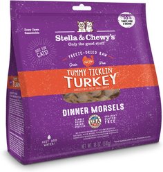 Stella & Chewy's Tummy Ticklin' Turkey Dinner Morsels Freeze-Dried Raw Cat Food, 18-oz bag