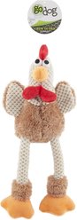 GoDog Checkers Chew Guard Rooster Squeaky Plush Dog Toy, Brown, Small slide 2 of 5