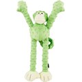 GoDog Crazy Tugs Monkey Chew Guard Dog Toy, Lime, Large