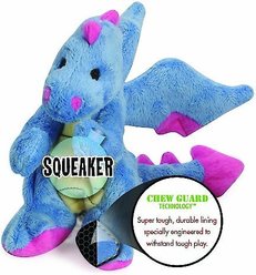 GoDog Dragons Chew Guard Squeaky Plush Dog Toy, Periwinkle, Small slide 2 of 7