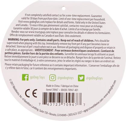 Show full view: GoDog Dragons Chew Guard Squeaky Plush Dog Toy, Periwinkle, Small slide 7 of 10