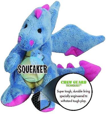 Show full view: GoDog Dragons Chew Guard Squeaky Plush Dog Toy, Periwinkle, Large slide 3 of 8