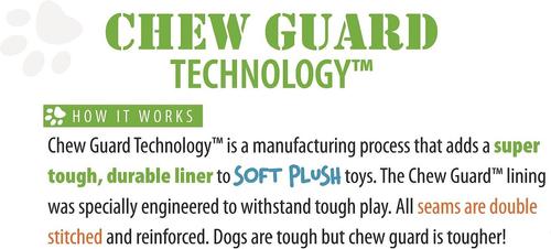 Show full view: GoDog Dragons Chew Guard Squeaky Plush Dog Toy, Periwinkle, Large slide 4 of 8