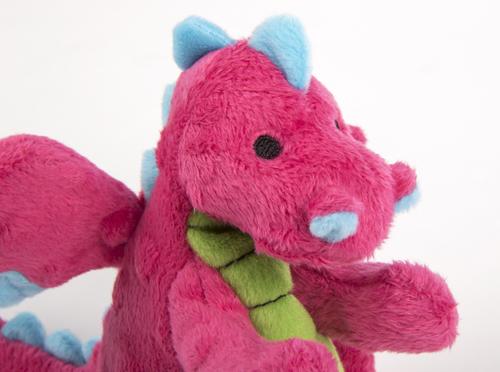 Show full view: GoDog Dragons Chew Guard Squeaky Plush Dog Toy, Pink, Small slide 4 of 10