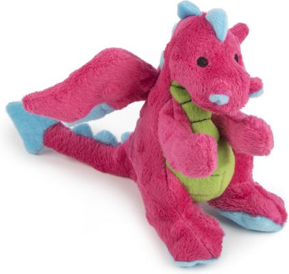 Show full view: GoDog Dragons Chew Guard Squeaky Plush Dog Toy, Pink, Small slide 5 of 10