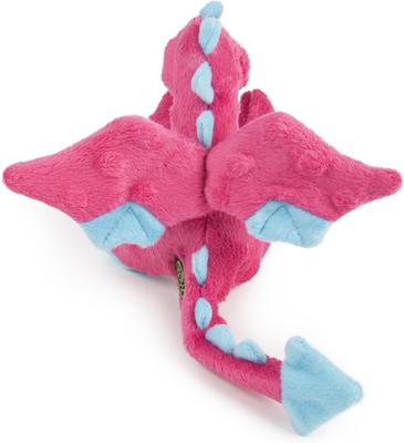 Show full view: GoDog Dragons Chew Guard Squeaky Plush Dog Toy, Pink, Small slide 7 of 10