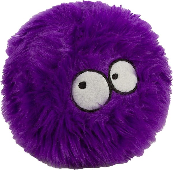 GoDog Furballz Chew Guard Squeaky Plush Dog Toy, Purple, Large slide 1 of 9