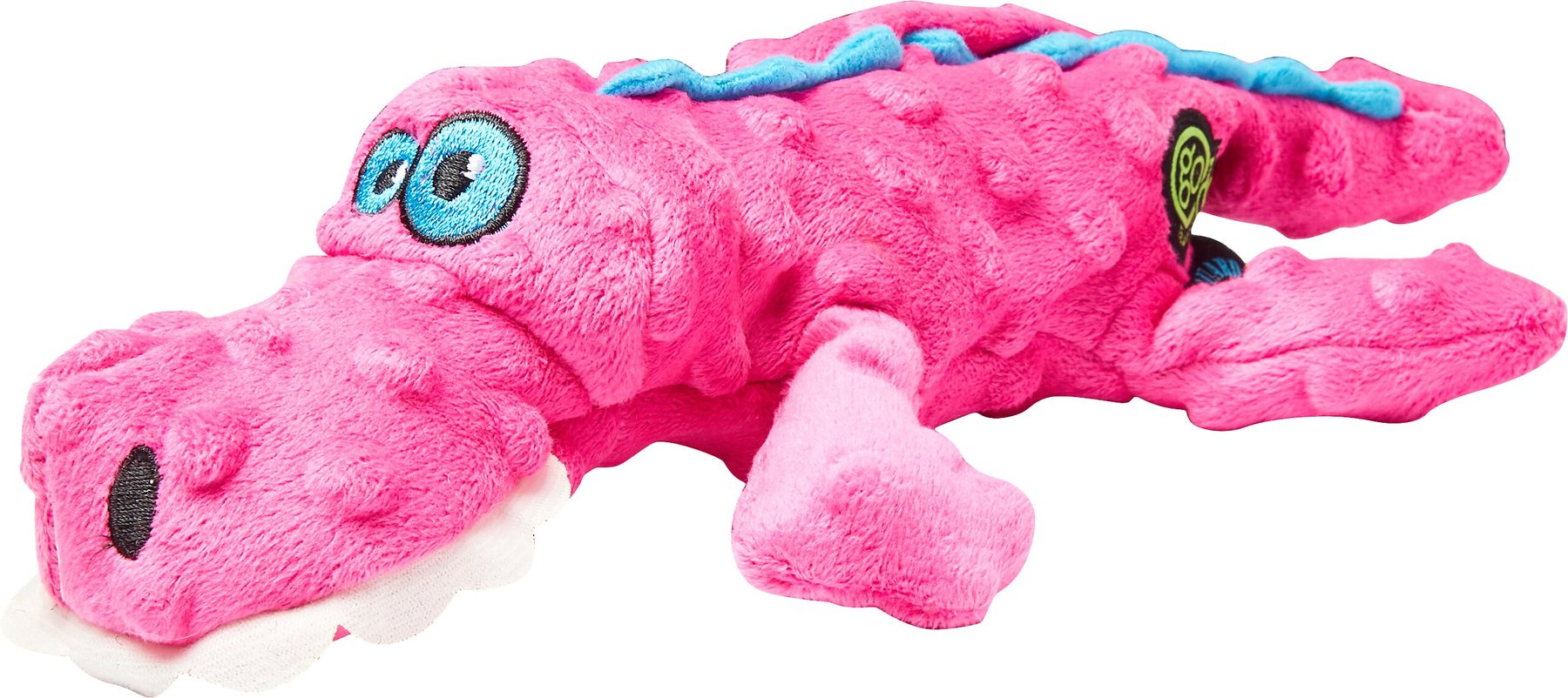 GO DOG Gator Just For Me Size for Dog Toy Pink Chew Guard Technology Gator 