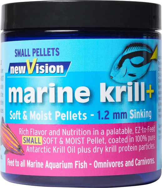 V2O AQUARIUM FOODS Marine Krill+ Soft & Moist 1.2 mm Pellet Fish Food ...