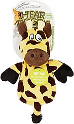Hear Doggy Silent Squeaker Chew Guard Flattie Giraffe Plush Dog Toy slide 1 of 8