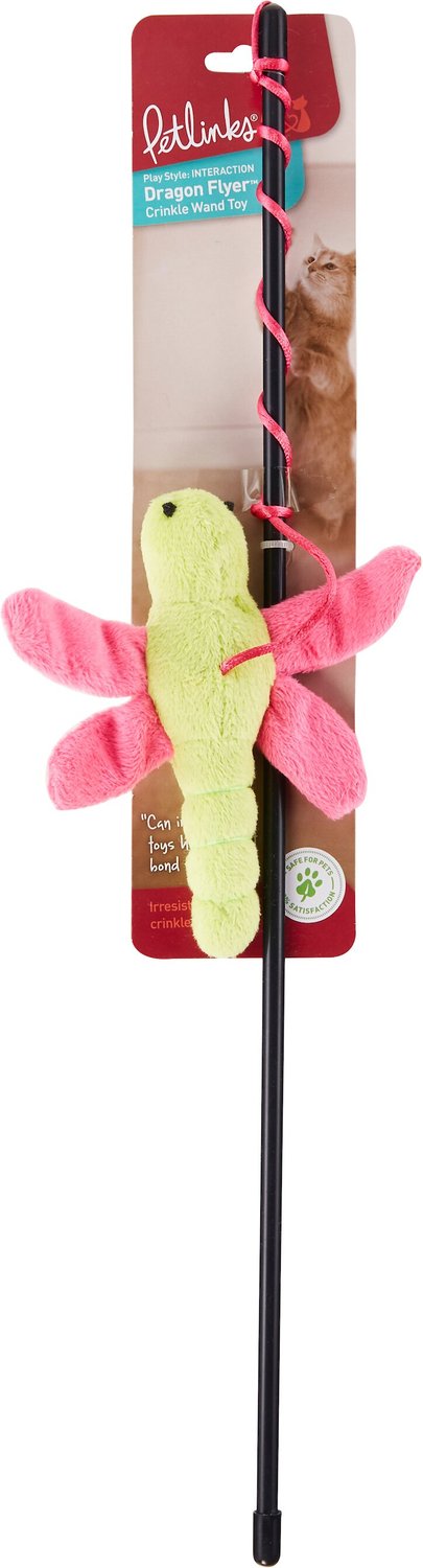 petlinks dragon flyer wand cat toy