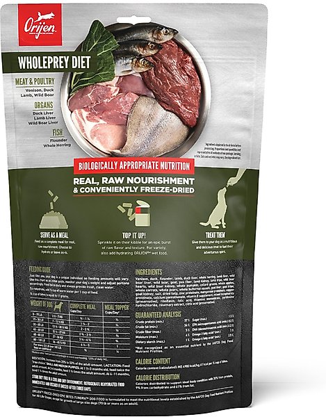 Show full view: ORIJEN Tundra Epic Bites Freeze-Dried Dry Dog Food, 6-oz bag slide 4 of 18