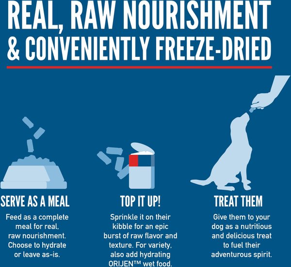 Show full view: ORIJEN Original Epic Bites Freeze-Dried Dry Dog Food, 6-oz bag slide 10 of 17