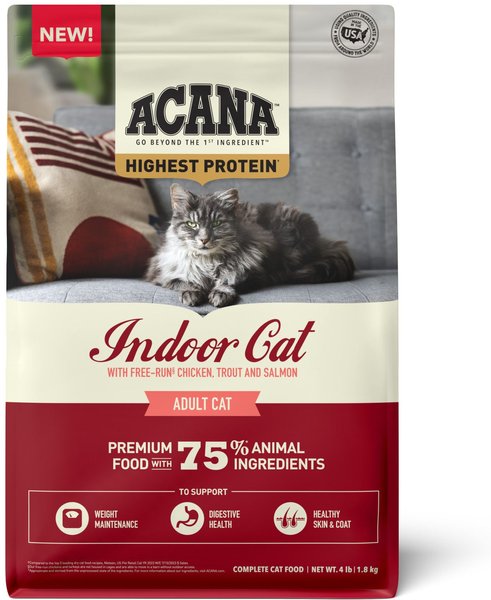 ACANA High Protein Indoor Grain Free Cat Food 4 lb bag Chewy