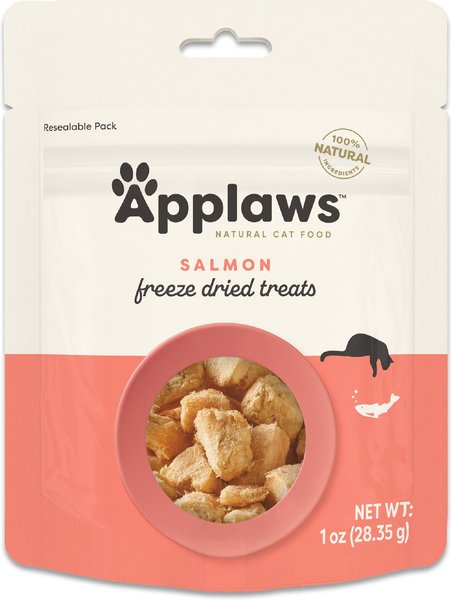 APPLAWS Salmon Grain-Free Freeze-Dried Cat Treats, 1-oz bag - Chewy.com