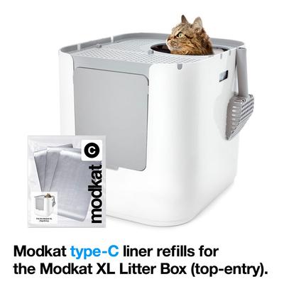 Show full view: Modkat Type C Top Entry Cat Litter Box Liner, X-Large, 3 count slide 2 of 3