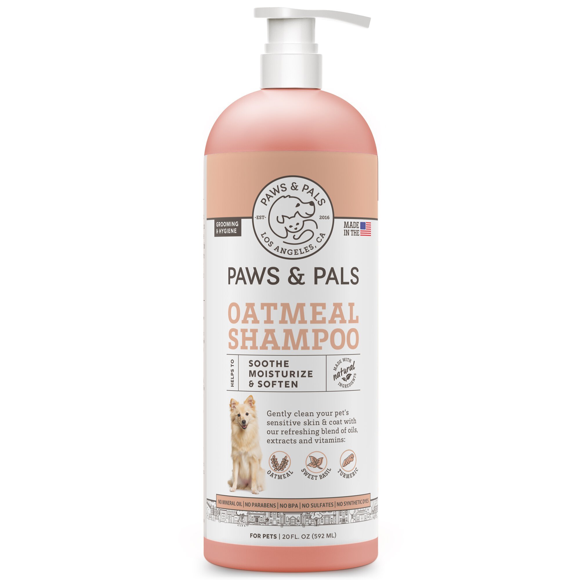 PAWS PALS Oatmeal Sweet Basil Turmeric Shampoo reviews