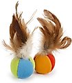 SmartyKat Flutter Balls Feathery Cat Toy