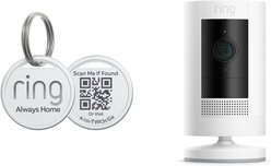 Ring Stick up Camera Battery Pet Tag Bundle, White