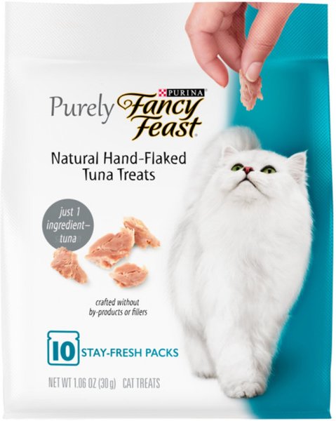 Fancy Feast Purely Natural Hand-Flaked Tuna Cat Treats, 1.06-oz pouch slide 1 of 10