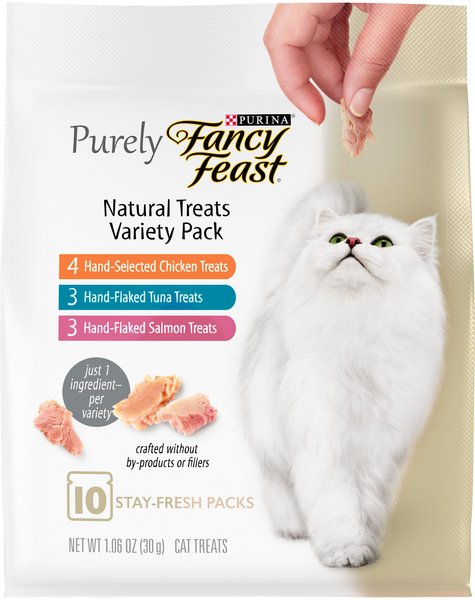 Fancy Feast Purely Natural Variety Pack Soft Cat Treats, 1.06-oz pouch slide 1 of 10