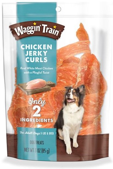 Waggin' Train Chicken Jerky Curls Limited Ingredient Dog Treats, 3-oz bag slide 1 of 10