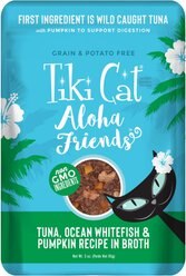 Tiki Cat Aloha Friends Tuna with Ocean Whitefish & Pumpkin Grain-Free Wet Cat Food, 3-oz pouch, case of 12