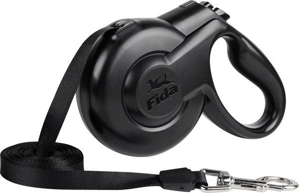 FIDA Styleash Retractable Dog Leash, 10-ft long, Black, X-Small - Chewy.com