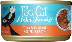Tiki Cat Aloha Friends Tuna with Pumpkin Grain-Free Wet Cat Food, 3-oz can, case of 12